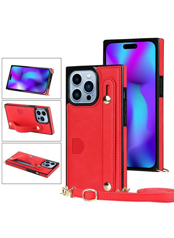 اس-توب جراب لهاتف iPhone 14 Pro مزود بحزام معصم وحامل بطاقات وحافظة هاتف - Image 1