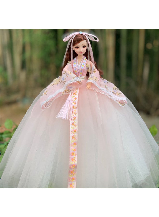 Large Size Hanfu Fairy Doll Costume Antique Children's Day Gift Gift Doll 50cm Wholesale-Color:Xiangfei Red - Image 3