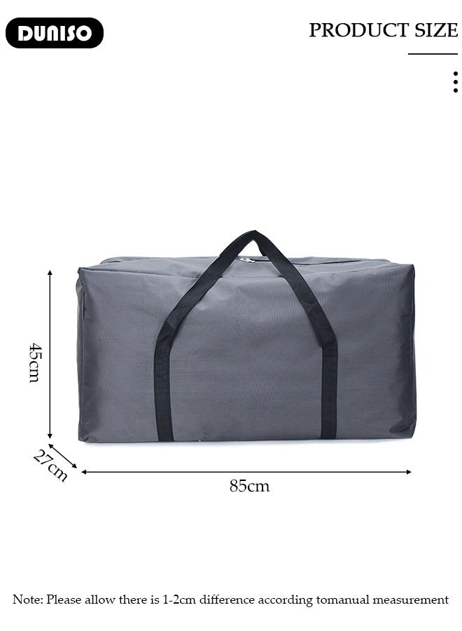 DUNISO 2Packs Large Moving Bags, Foldable Storage Tote with Double Zippers, Storage Totes For Space Saving, Sturdy Carrying Handles for Travel, College Moving Supplies, Bedding, Clothes - Image 4