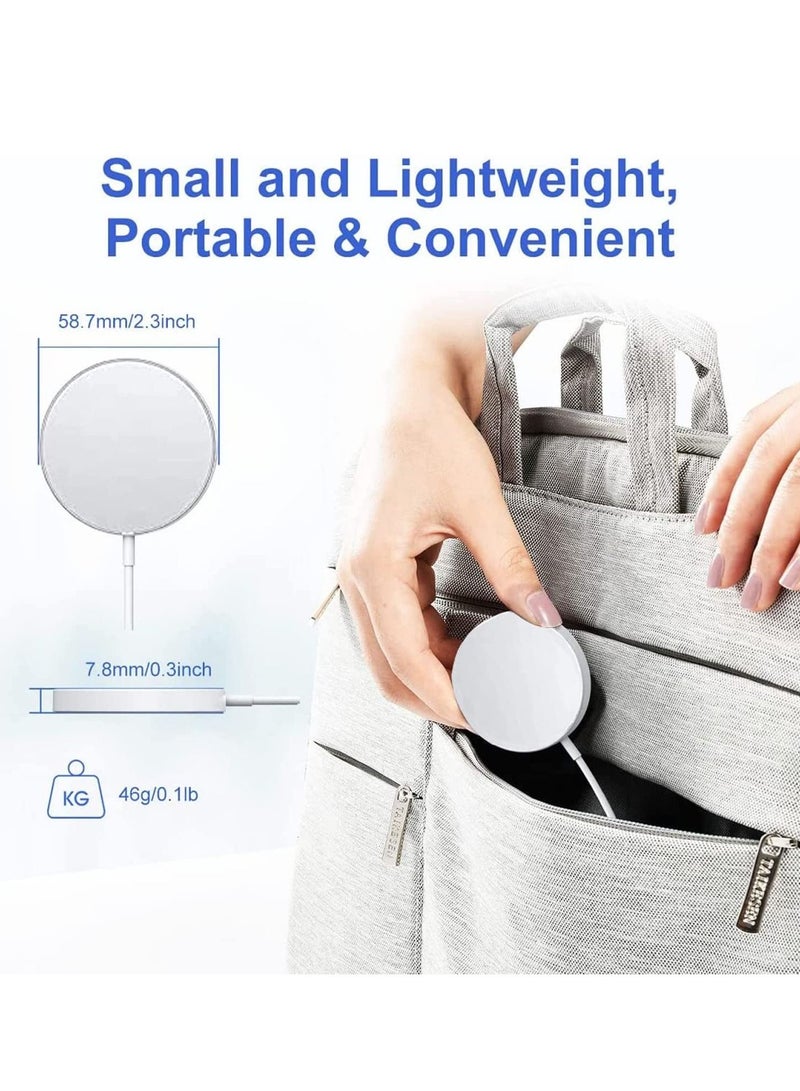 MagSafe Charger【MFI/UACK Certified】iPhone USB C Fast Charging,Wireless Magnetic Fast PD Charging up to 15W Compatibility with iPhone 14,14 Plus,14 Pro,14 Pro Max iPhone 13,12 series,AirPods Pro2 - Image 3