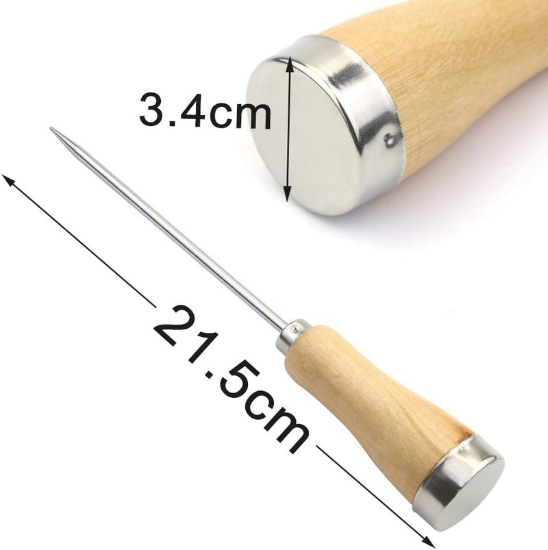 Fireboomoon 3 Pack Stainless Steel Ice Pick with Safety Wooden Handle for Home Kitchen Restaurant Bar(8.5 Inches) - Image 2