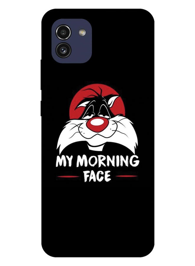 EYE CATCH Printed Protective Case Cover For Samsung Galaxy A03  -  My Morning Face - Image 1
