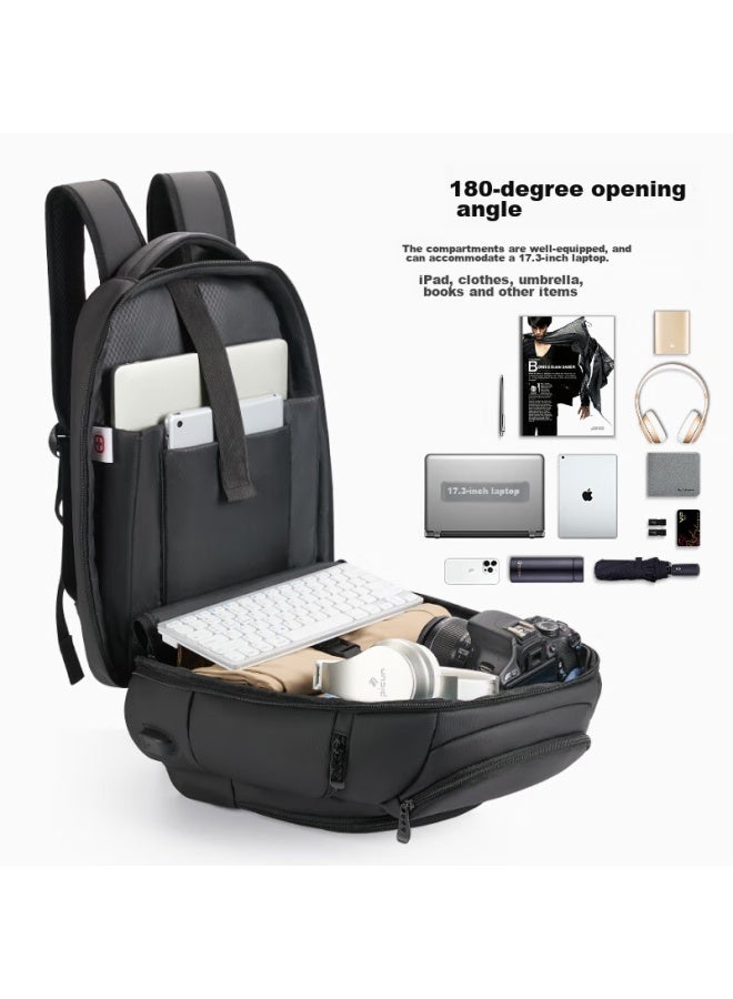 CROSS+GEAR Crossgear Swiss Backpack, Business Backpack For Men, 17.3-inch Laptop Bag, Large Capacity, For Business Trips And Travel, Carry-on Approved, School Bag - Image 2