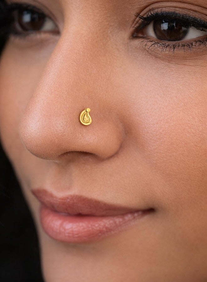 SMARNN Gold Plated Combo of Nose Pin Nose Stud for Women Girls (Style 2) - Image 2