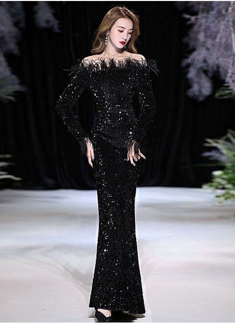 Elegant High-End Evening Gown for Socialites