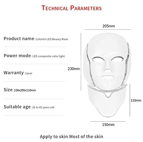 R A Products 4beauty LED Face Mask 7 Colours Pon Machine Therapy - Image 5