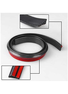 Generic 1.5M Car Bumper Strip Carbon Fiber Rubber Rear Spoiler Wing 40mm Width Universal Exterior Rear Spoiler Kit  - Image 2