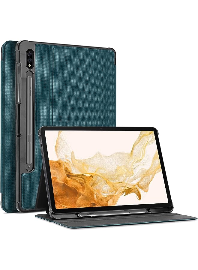 Procases Case for Galaxy Tab S7 FE 5G 2021/S8 Plus 2022/S7 Plus 2020 12.4 inch with S Pen Holder, Smart Cover for 12.4" Samsung Galaxy Tablet (SM-X800 X806 T730 T736 T970 T975 T976 T978) -Teal - Image 1