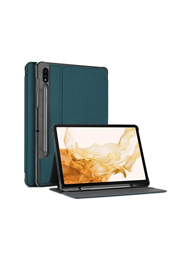 Procases Case for Galaxy Tab S7 FE 5G 2021/S8 Plus 2022/S7 Plus 2020 12.4 inch with S Pen Holder, Smart Cover for 12.4" Samsung Galaxy Tablet (SM-X800 X806 T730 T736 T970 T975 T976 T978) -Teal - Image 2