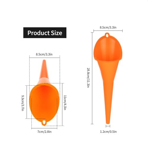 Aferrizu Oil Funnel 3-Pack, Multi Function Plastic Long Neck Oil Funnel - for All Automotive Oils Lubricants Engine Oils Water Diesel Fuel Kerosene - Image 5