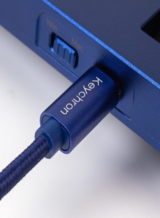 Keychron Q5 Wired Custom Mechanical Keyboard Full Aluminum Barebone Version, Hot-Swappable 96% Layout, Double-Gasket DIY Kit, QMK/VIA Programmable Macro Compatible with Mac Windows Linux - Blue - Image 4