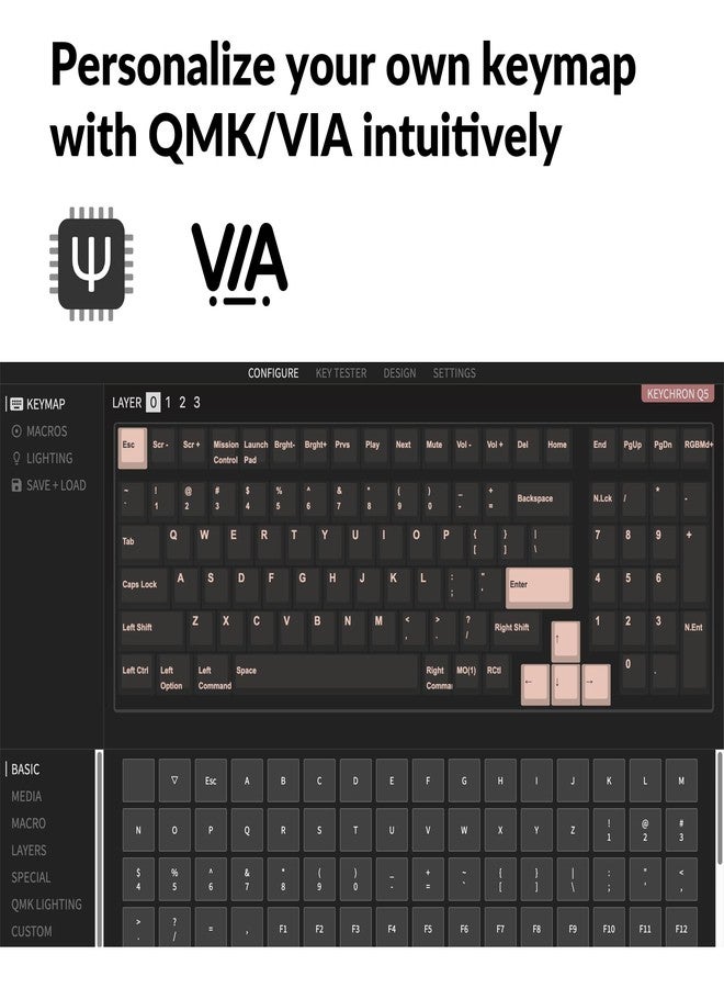 Keychron Q5 Wired Custom Mechanical Keyboard Full Aluminum Barebone Version, Hot-Swappable 96% Layout, Double-Gasket DIY Kit, QMK/VIA Programmable Macro Compatible with Mac Windows Linux - Blue - Image 2