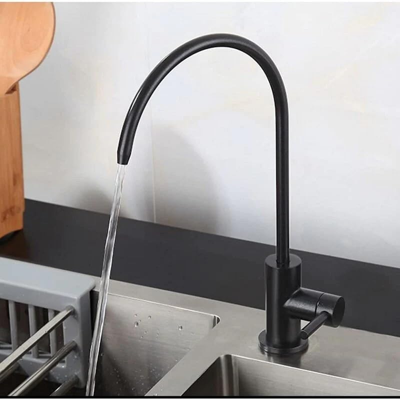 B Backline RO Water purifiers Tap/Faucet SS304 Kitchen Sink Faucet Tap 360� Rotatable RO Drinking Water Filter (Black Matt) - Image 1