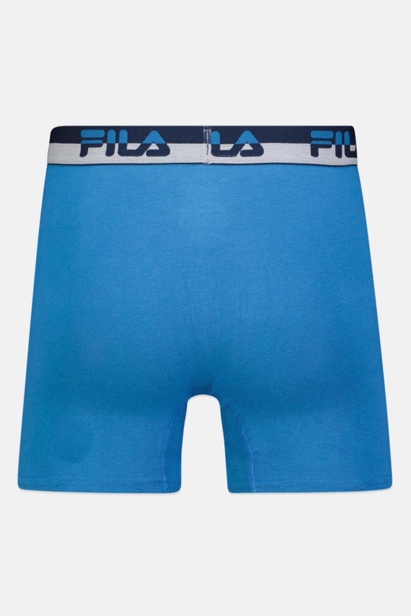 FILA شورت بوكسر للرجال 4 قطع بشعار العلامة التجارية، متعدد الألوان - Image 3