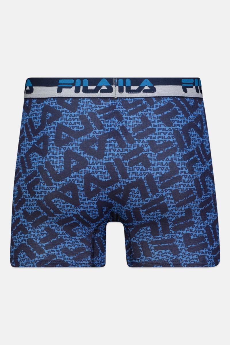FILA شورت بوكسر للرجال 4 قطع بشعار العلامة التجارية، متعدد الألوان - Image 2