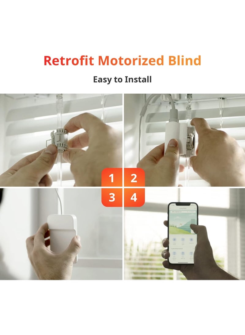 SwitchBot Blind Tilt Smart Motorized Blinds Controller with Solar Panel, Bluetooth App Control, Voice Assistant Support - Image 2