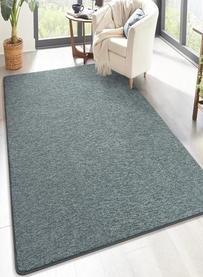 Keeko 5x8 Area Rugs for Living Room, Soft Modern Memory Foam Bedroom Rug Washable Indoor Rug Low Pile Minimalist Non-Slip Carpet Big Rugs for Kids Nursery Room Home Decor Grey and Green - Image 1