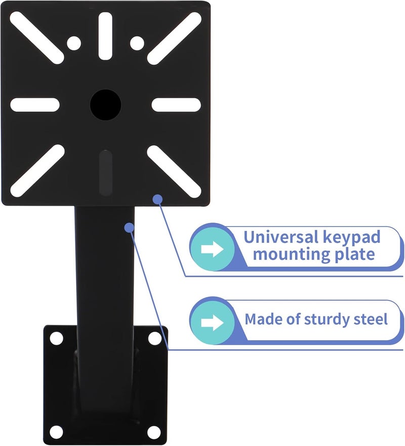 MOLIGOU Keypad Mounting Post Bracket, Universal Gooseneck Keypad Pedestal for Automatic Gate Opener Systems - Image 4