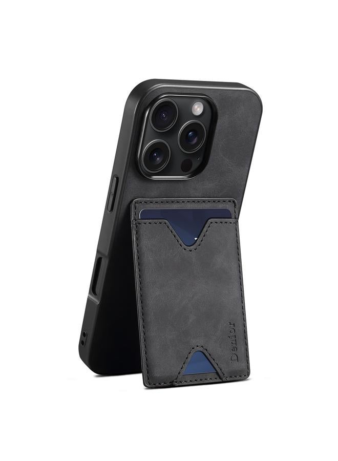 Case For iPhone 16 Pro D06 PU Back Cover Card Slot Holder Phone Case