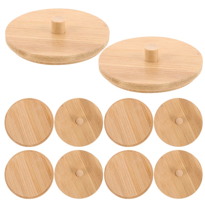 10pcs Cotton Swab Storage Box Lid - Cover for Container Dispenser Box Apothecary Jar Bathroom Home Storage Organizer - Image 1