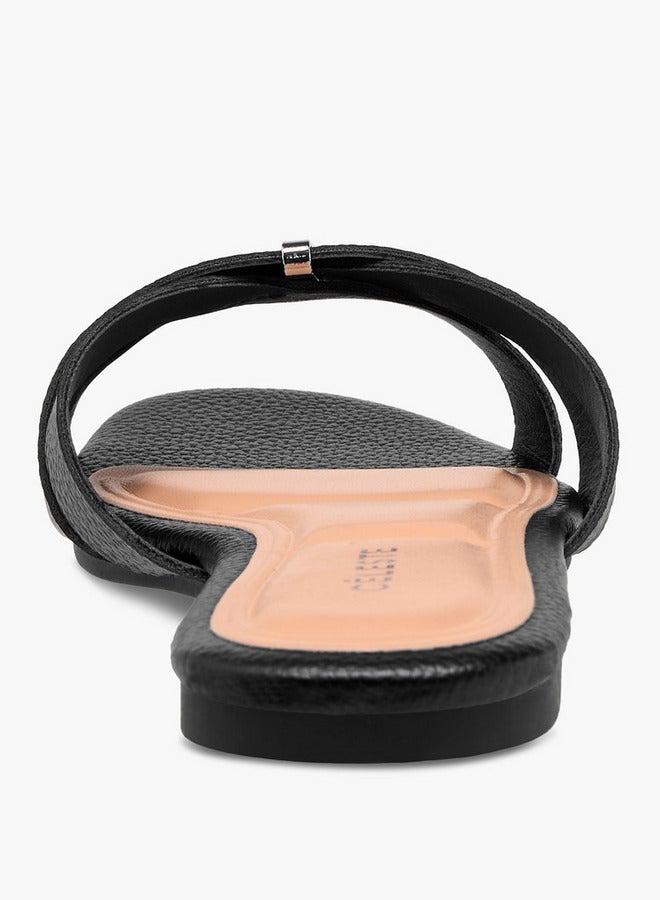 سيليست صنادل نسائية بسيطة بحزام متقاطع - Image 5