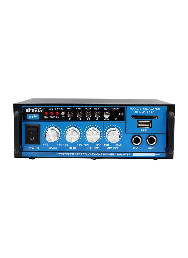 Teli Professional Digital Power Amplifier, Blue/Black - Image 1