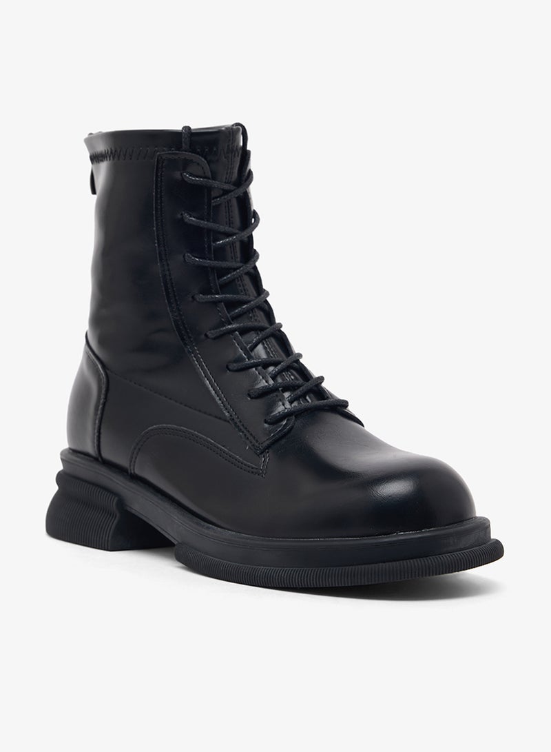 Ginger Lace Up Combat Boots - Image 2