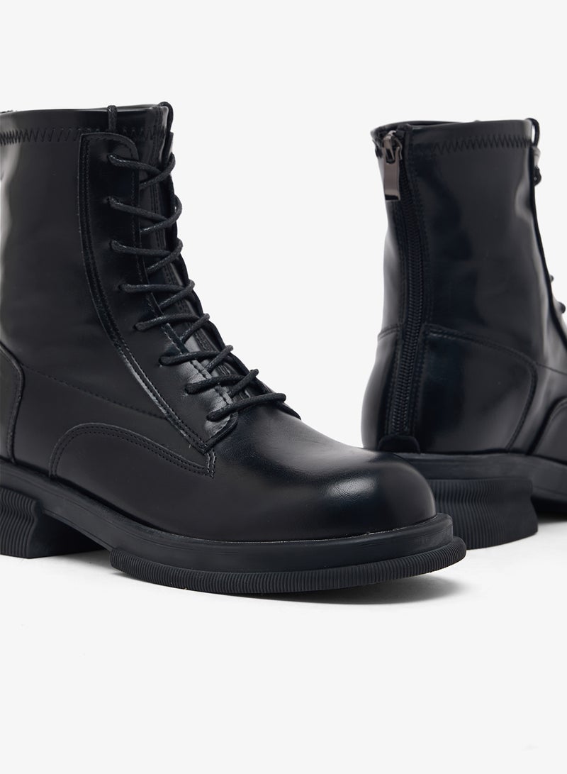 Ginger Lace Up Combat Boots - Image 4