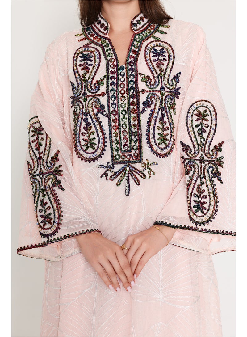 IKKXA Crystal and Thread Elegance Jalabiya - Image 3