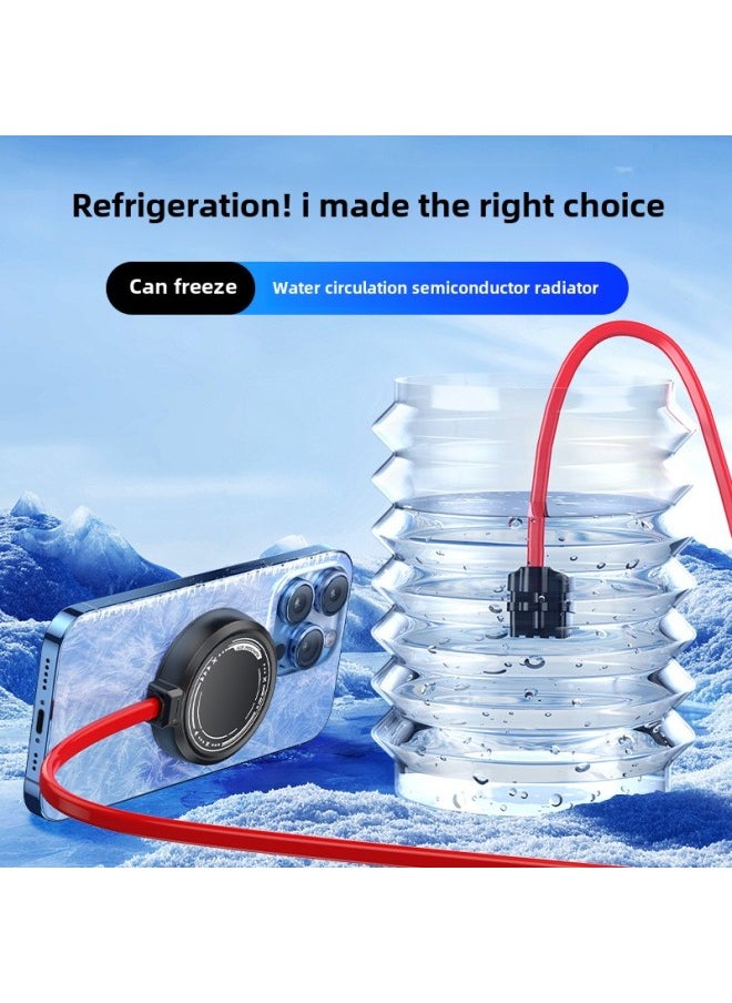 Generic Mobile Phone Radiator Water-cooled Semiconductor Cooling Artifact Universal Mobile Phone Tablet Live Silent Icing-Color:FS08 Water Cooling  - Image 2