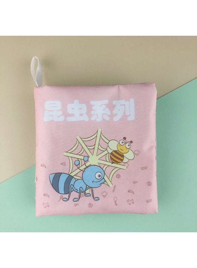 Baby Animal Tail Cloth Book Baby Tear Cloth Book Children's Ring Paper Three-dimensional Cloth Book Early Teaching Toys Wholesale-Color:Insect Ordinary Cloth Book (4 Pages, Without Tail, Single Bag)  - Image 1