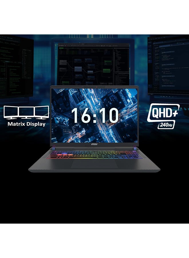 MSI Vector 16 HX AI A2XWHG Gaming Laptop With 16-Inch QHD+ Display, Intel Core Ultra 9 275HX Processor/32GB RAM/1TB SSD/12GB NVIDIA GeForce RTX 5070 Ti Graphics Card/Windows 11 English Gray english Gray - Image 4