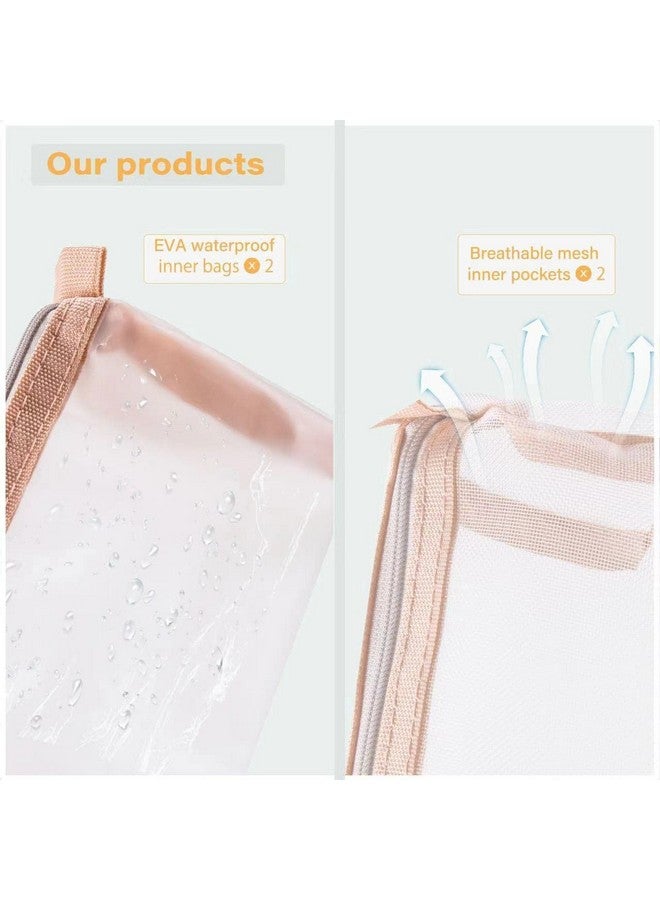 AC ENTERPRISE Professional Cosmetic Makeup Kit Storage Pouches for Travelling Toiletry Pouch for Women Foldable Makeup Organizer Pouch Bag Travel for Lipstick and Cosmetic Accessories (Pink) - Image 4