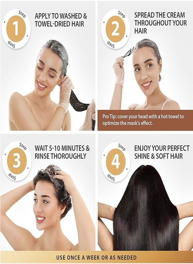 Karseell - Karseell Collagen Hair Treatment Deep Repair Conditioning Argan Oil Collagen Hair Mask Essence for Dry Damaged Hair All Hair Types 500ml - Image 1