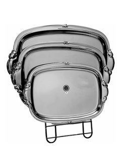 Younesteel Younesteel Milano 3 Piece Stainless Steel Tray Set 10/18  - Image 1