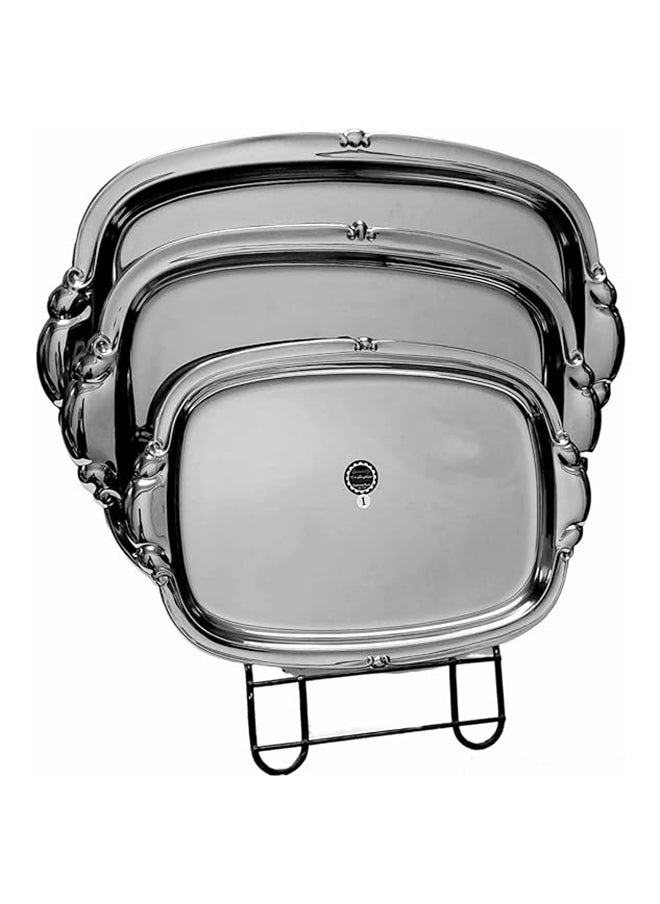 Younesteel Younesteel Milano 3 Piece Stainless Steel Tray Set 10/18  - Image 1