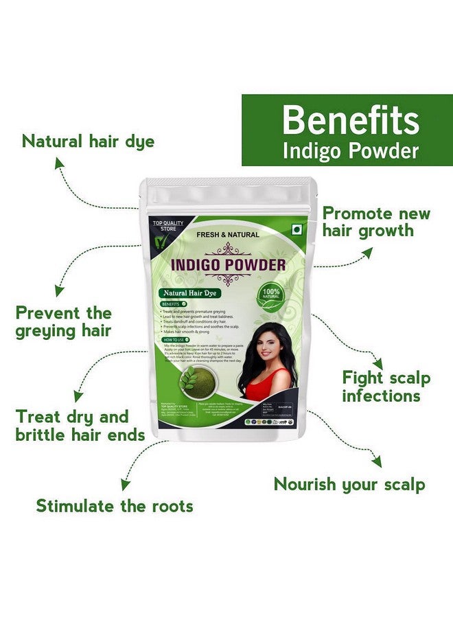 Top Quality Store Organic Indigo Powder For Hair Care | Natural Hair Color | Natural Black 100g - Image 2