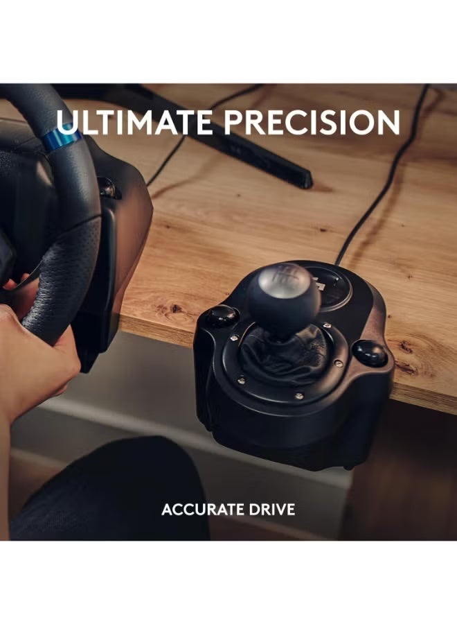 Logitech G29 Driving Force Racing Steering Wheel and Pedals, Force Feedback, Genuine Leather and Logitech G29 Driving Force Gear Shift Lever - for PS5, PS4, PC and Mac - Black - Image 4