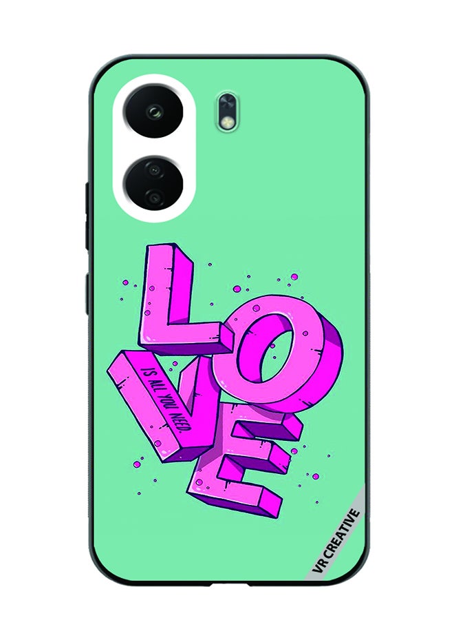 VR CREATIVE Protective Case Cover For Xiaomi Redmi 13C Love Is All You Need Design Multicolour - Image 1