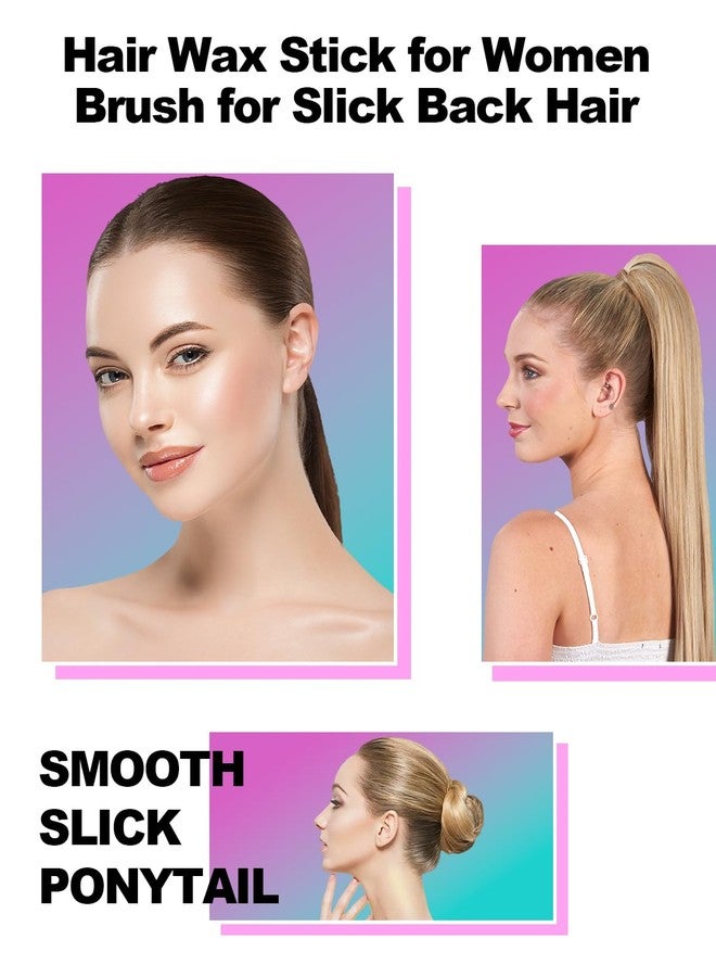 انوور مجموعة تصفيف الشعر الناعمة غير الدهنية مع عصا شمع الشعر وفرشاة الشعر - إكسسوارات شعر عصرية للنساء والأطفال والمراهقات - للتحكم في الشعر المتطاير والمجعد - Image 4