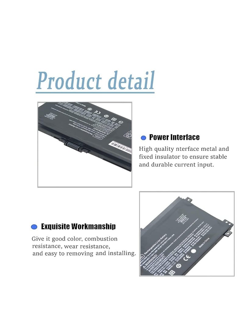 Terabyte بطارية لابتوب LK03XL لجهاز Envy X360 Convertible 17-AE 17M-AE 17T-AE 17-BW 17M-BW 17-CE 17M-CE 17T-CE 17T-BW 15-BP 15M-BP 15-BQ 15M-BQ 15M-CP 15M-CN0XXX L09281-855 916814-855 916368-541 916368-421 - Image 2