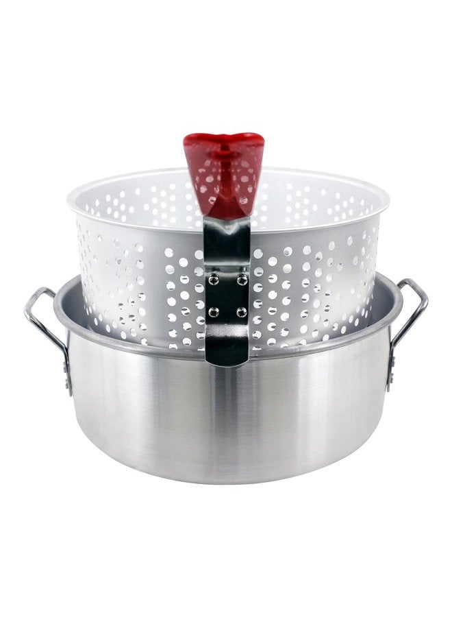 Chard FBA12, Aluminum Stock Pot with Strainer Basket, 10.5 Quart, Grey - Image 3