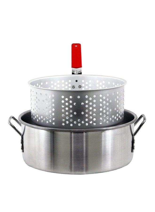 Chard FBA12, Aluminum Stock Pot with Strainer Basket, 10.5 Quart, Grey - Image 2