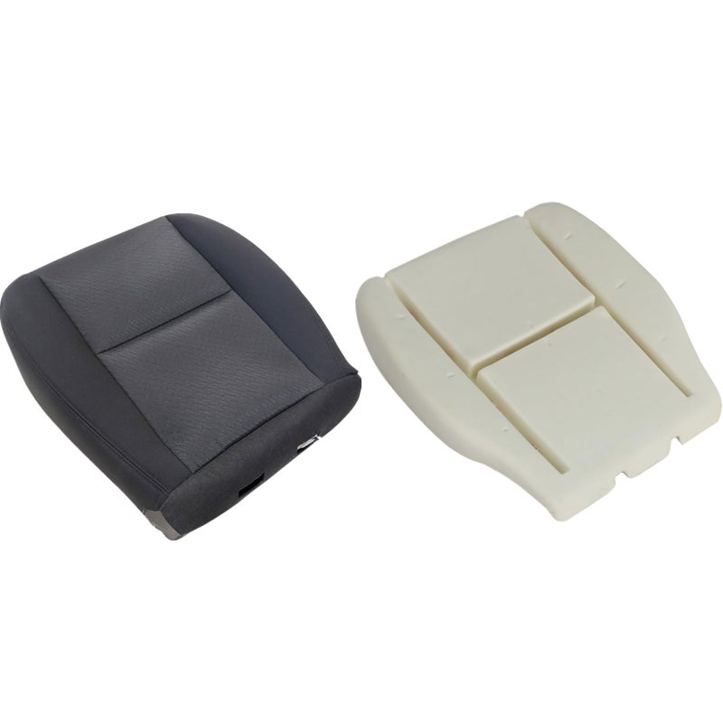 NLQR Front Driver Bottom Replacement Seat Cover & Foam Cushion Compatible with Chevy Silverado Tahoe Suburban Avalanche GMC Yukon Sierra 1500 2500HD 3500HD 2007 2008 2009 2010 2011 2012 2013 2014 - Image 5