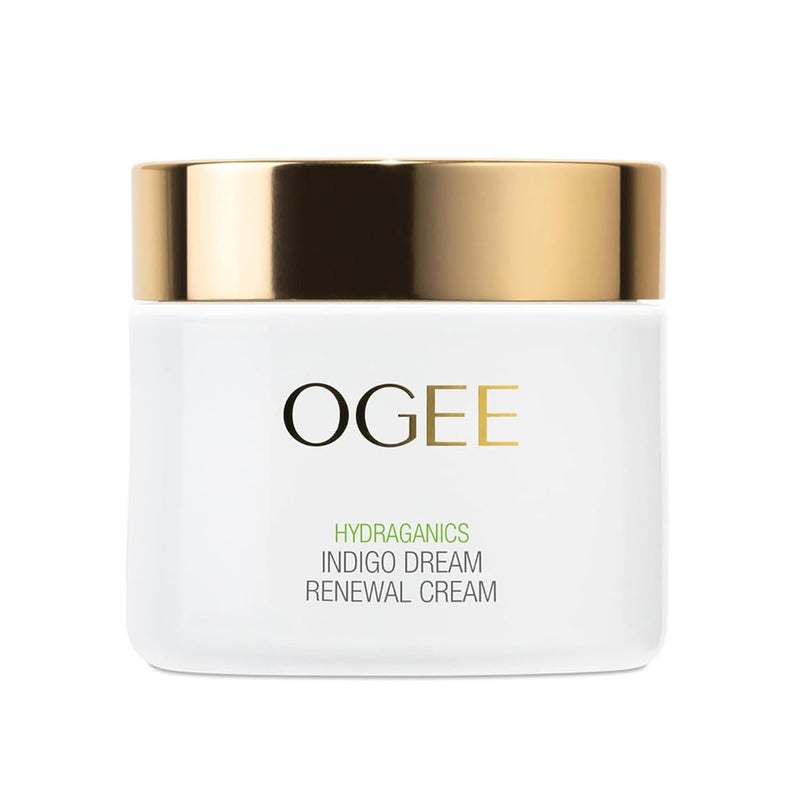 Indigo Dream Renewal Cream Face Moisturizer  Hydrating Face Cream with Hyaluronic Acid  Ceramides  Organic Ingredients CrueltyFree  Made in USA