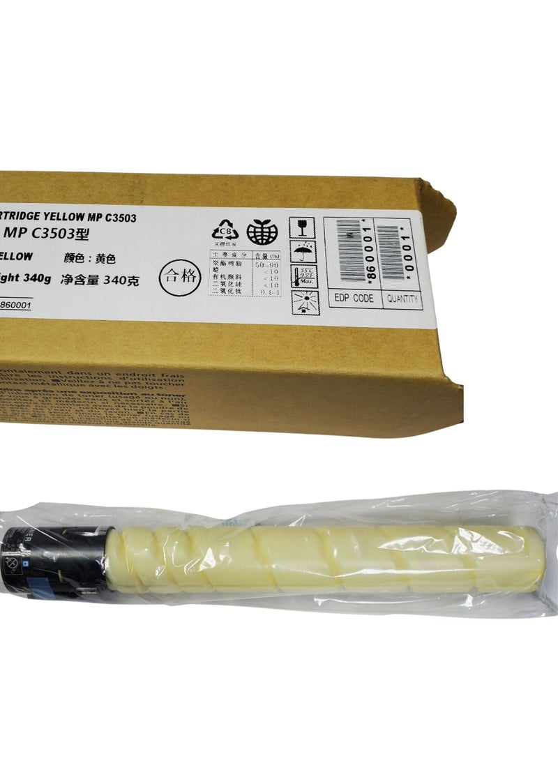 Z-Black Compatible Toner Cartridge for Ricoh MP-C3003 C3503 C3004 C3504 ( YELLOW ) - Image 1