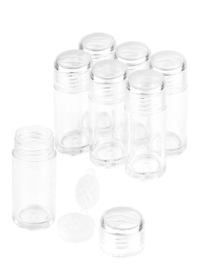 Pinklife 6 Packs Clear Plastic Loose Powder Jar 10 ml Empty Face Powder Case Eyeshow Powder Box Makeup Concealer Powder Sifter Container Cosmetic Powder Sample Pots Bottles  - Image 4
