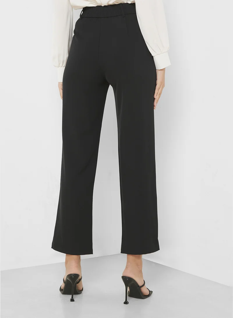 جينجر Front Pleat Pants