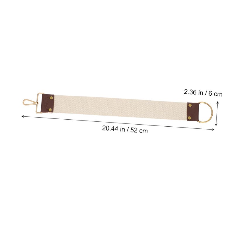 Canvas Razor Strop Portable Barber Sharpening Tool with Hanging Buckle for Daily Use - Image 5