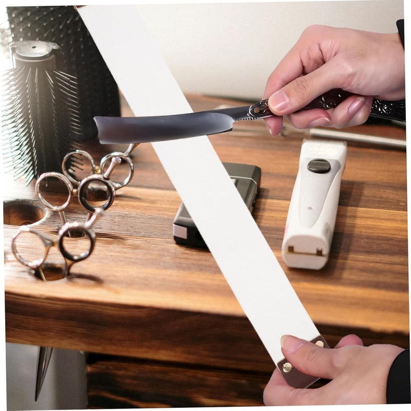 Canvas Razor Strop Portable Barber Sharpening Tool with Hanging Buckle for Daily Use - Image 3